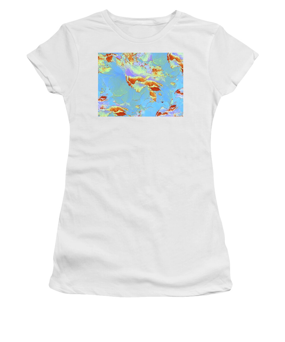 Peony Fantasies Women's T-Shirt featuring the digital art Implicit Bloom 2 by Lynda Lehmann