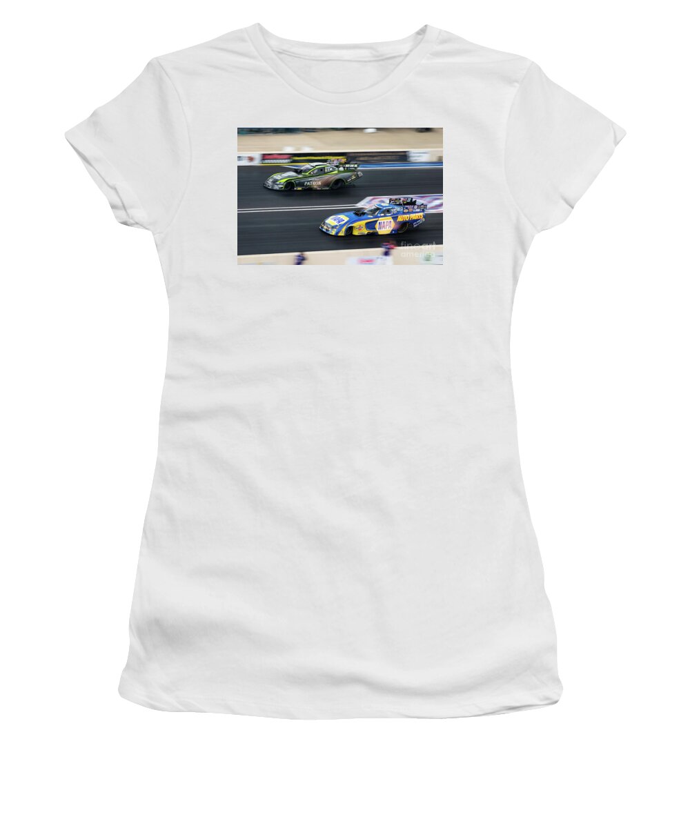 Racing Women's T-Shirt featuring the photograph In a blur by Paul Quinn