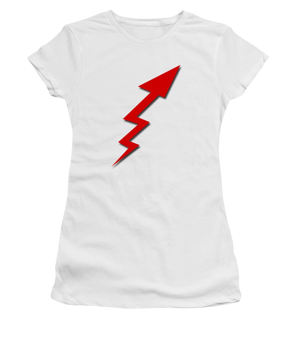 Arrow Women's T-Shirt featuring the digital art Increase Arrow by Zaira Dzhaubaeva