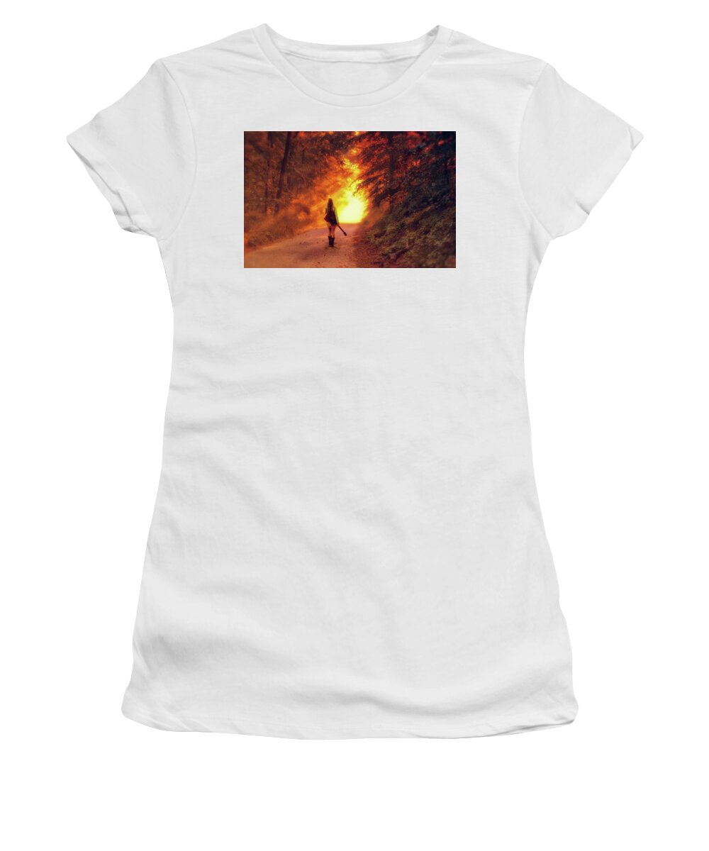 Musician Women's T-Shirt featuring the photograph Into the light by Lilia S