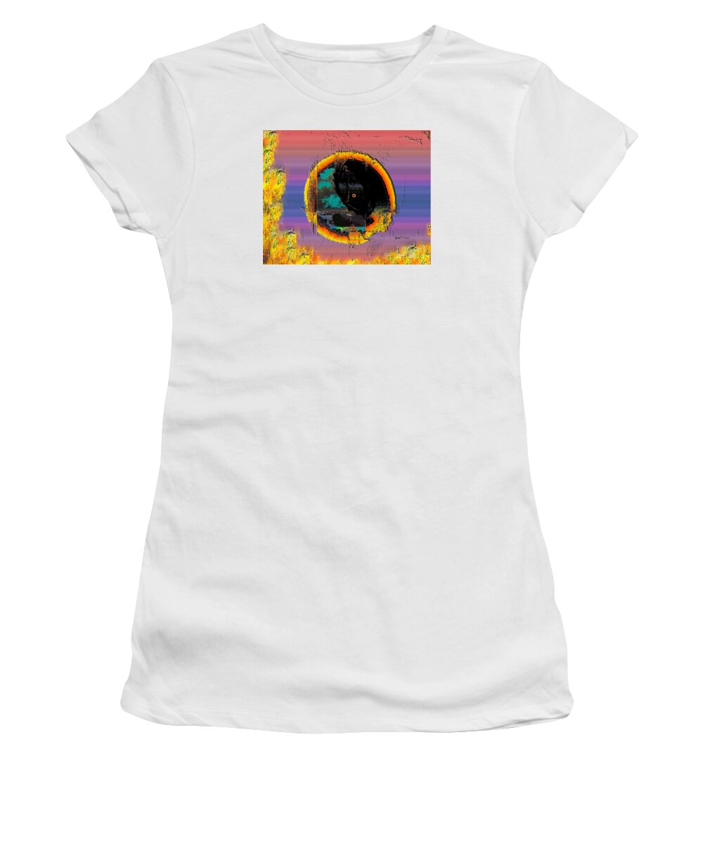 Galaxies Women's T-Shirt featuring the digital art Inw_20a5569_blankets by Kateri Starczewski