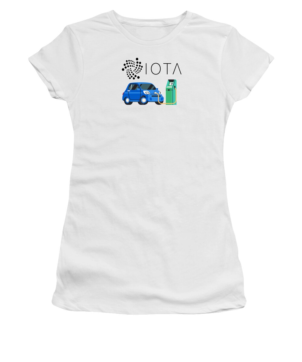 Iota Women's T-Shirt featuring the digital art IOTA Electric Charger by Britten Adams