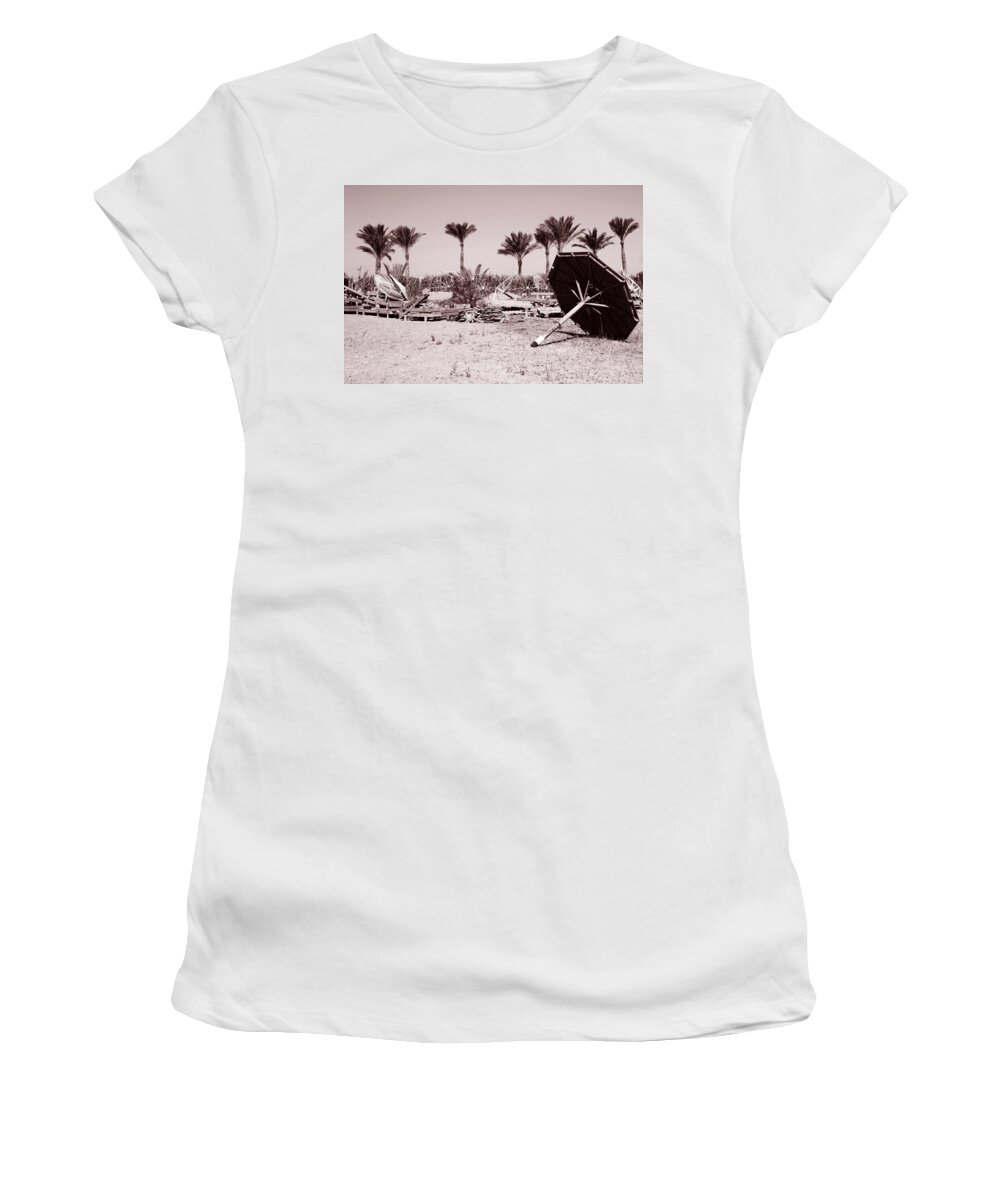 Horses 1 Women's T-Shirt featuring the photograph It's All A Turmoil by Jez C Self