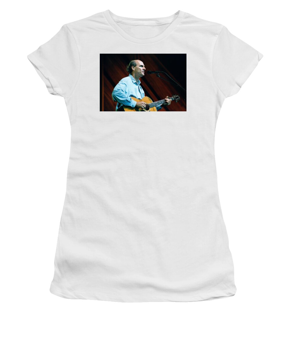 James Taylor Women's T-Shirt featuring the photograph James Taylor by Kevin Cable