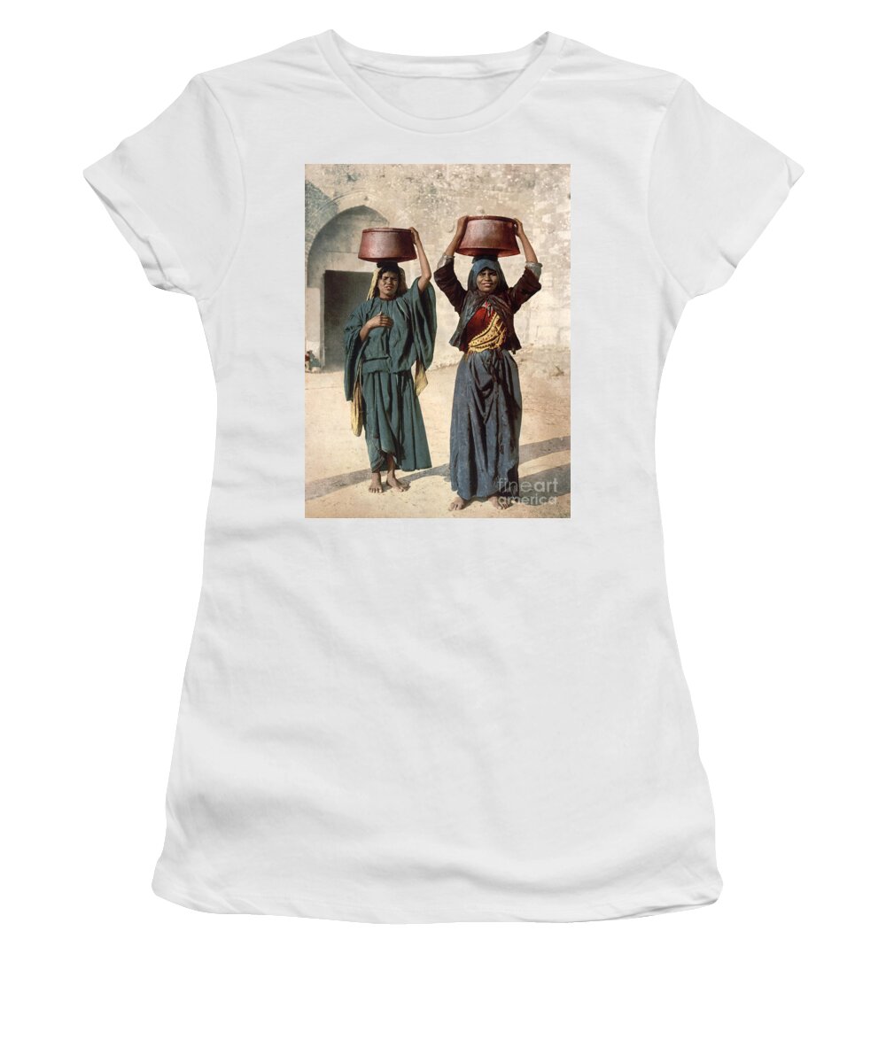 1895 Women's T-Shirt featuring the photograph Jerusalem: Milk Seller by Granger
