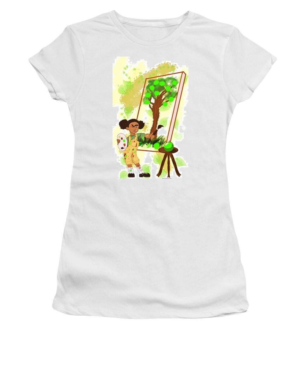 Jessica Women's T-Shirt featuring the mixed media Jessica the Great by Demitrius Motion Bullock