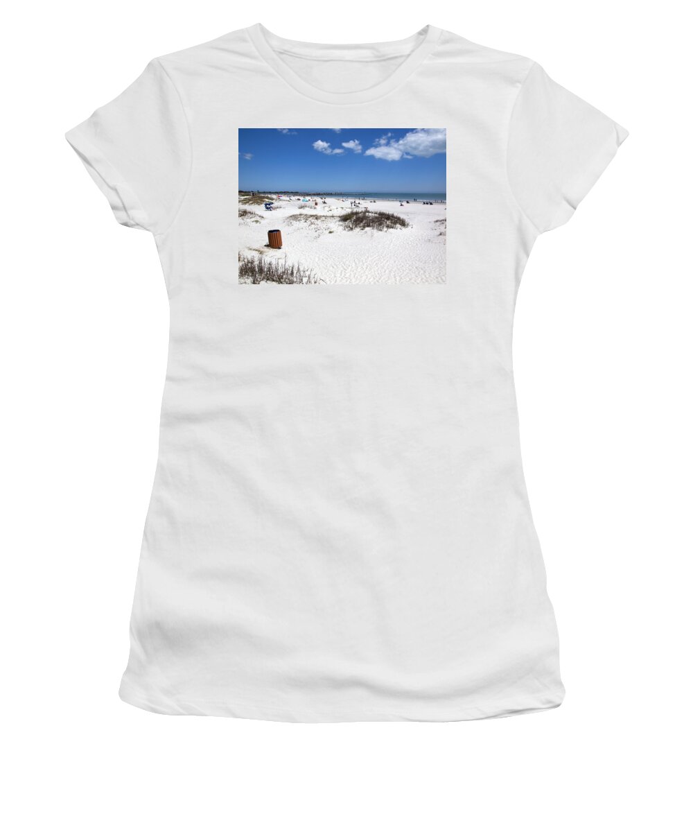 Florida Women's T-Shirt featuring the photograph Jetty Park At Cape Canaveral In Florida Usa by Allan Hughes