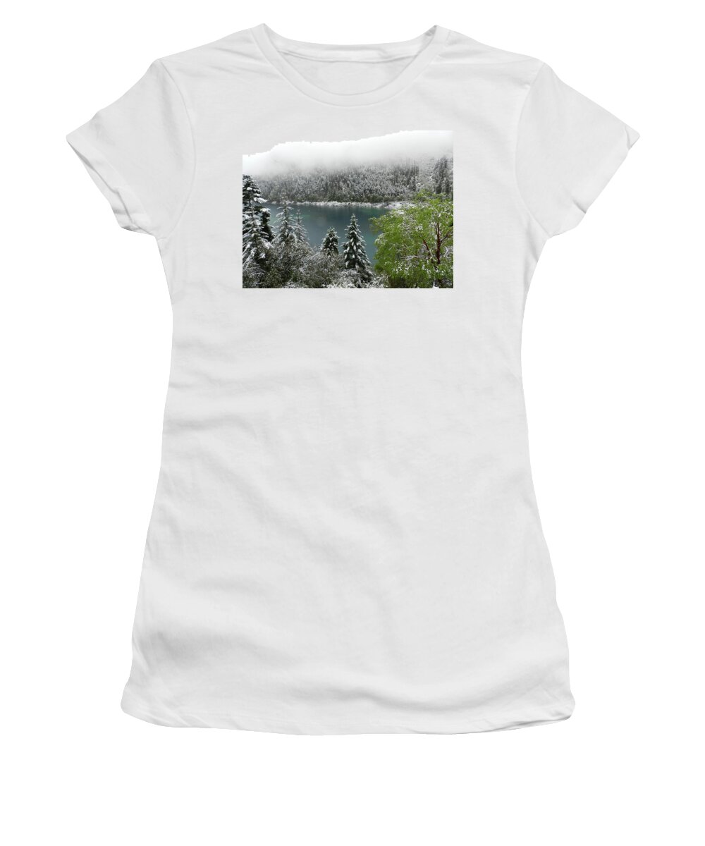Jiuzhaigou National Park Women's T-Shirt featuring the photograph Jiuzhaigou National Park, China by Breck Bartholomew