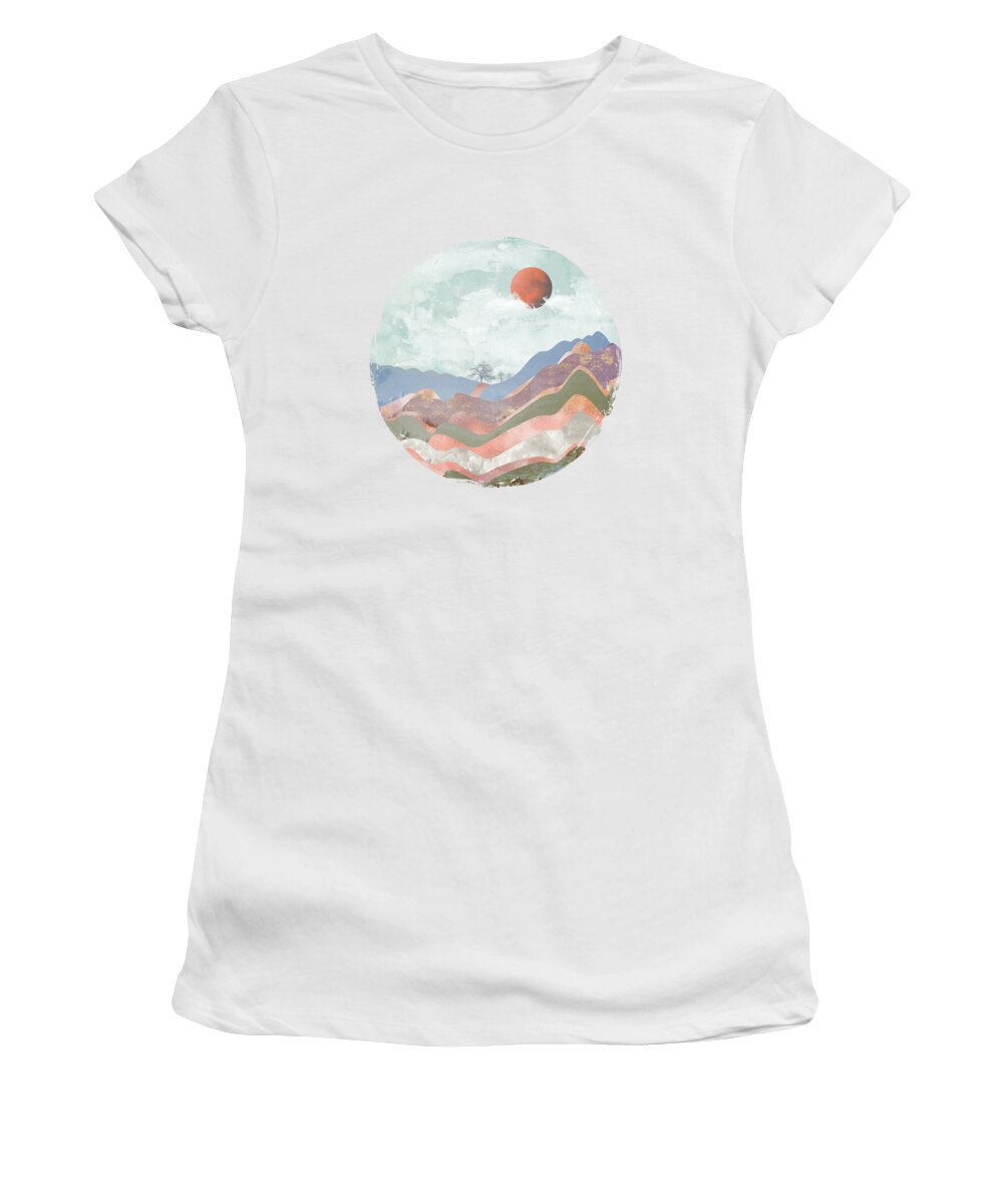 Clouds Women's T-Shirt featuring the digital art Journey to the Clouds by Katherine Smit