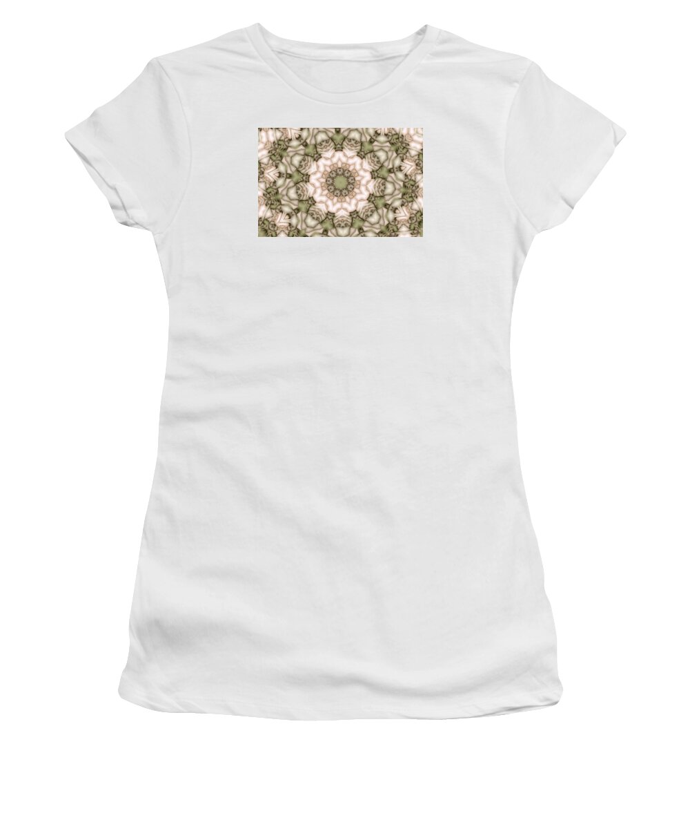 Kaleidoscope Women's T-Shirt featuring the digital art Kaleidoscope 111 by Ronald Bissett