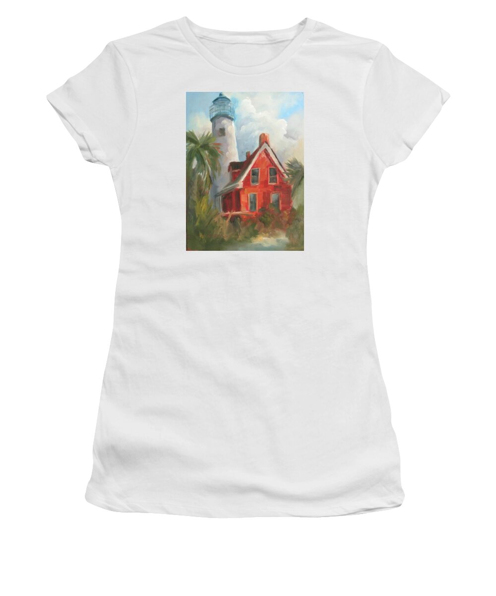 Sgi Women's T-Shirt featuring the painting Keeper's Cottage Too by Susan Richardson
