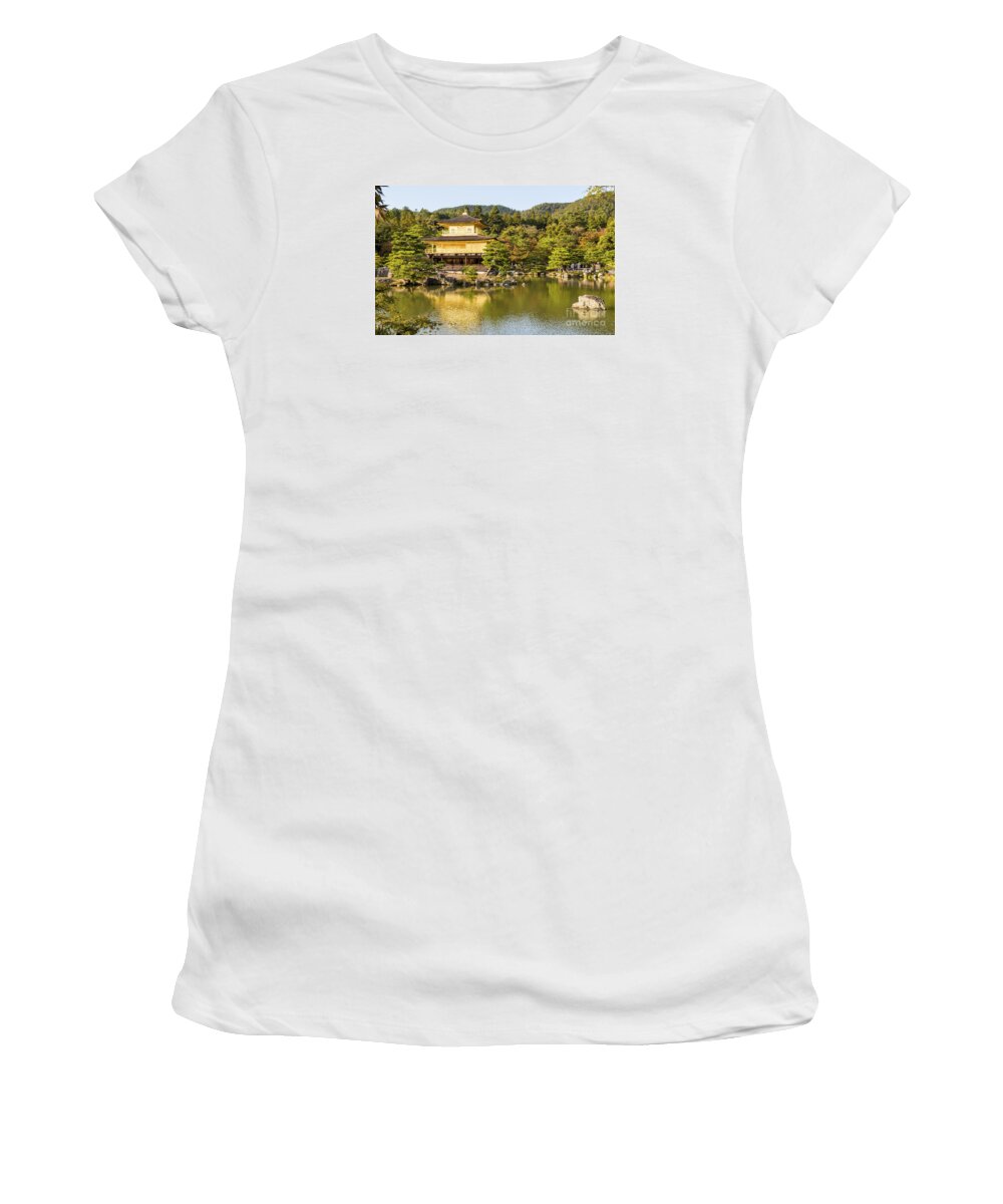 Temple Women's T-Shirt featuring the photograph Kinkakuji by Pravine Chester