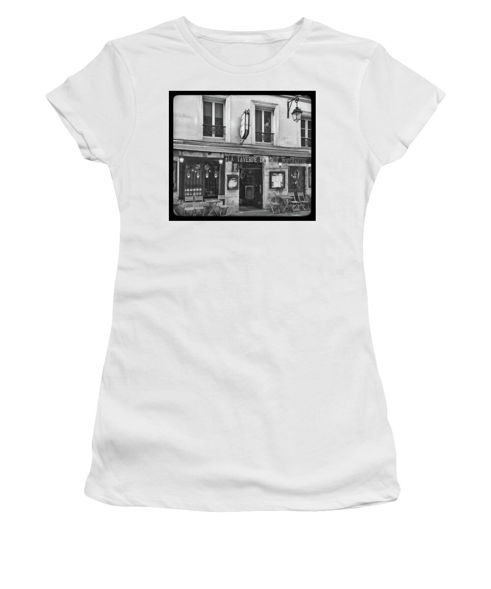 Frank Dimarco Women's T-Shirt featuring the photograph La Taverne De Montmartre, Paris by Frank DiMarco