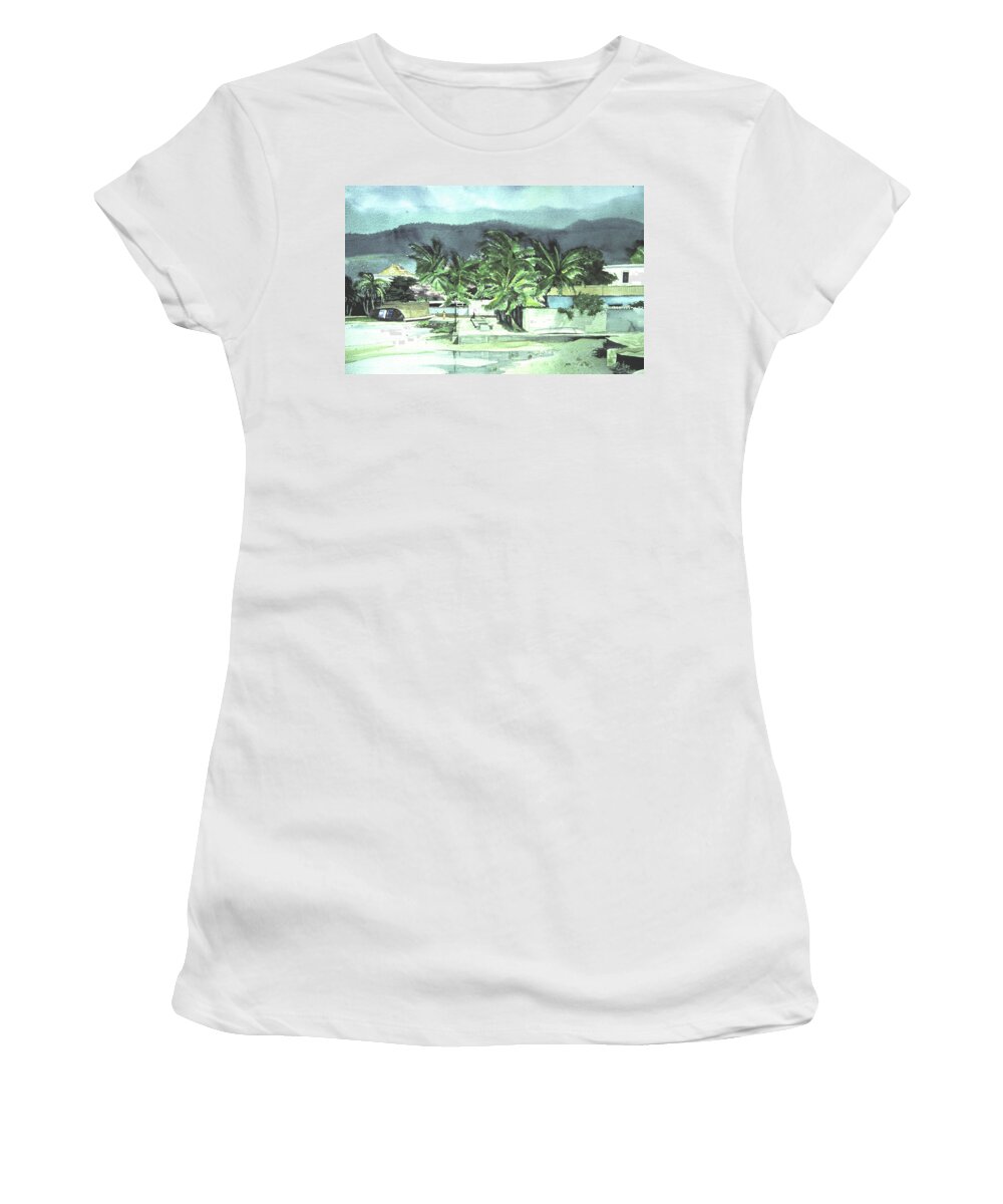  Women's T-Shirt featuring the painting La Vela by Douglas Teller