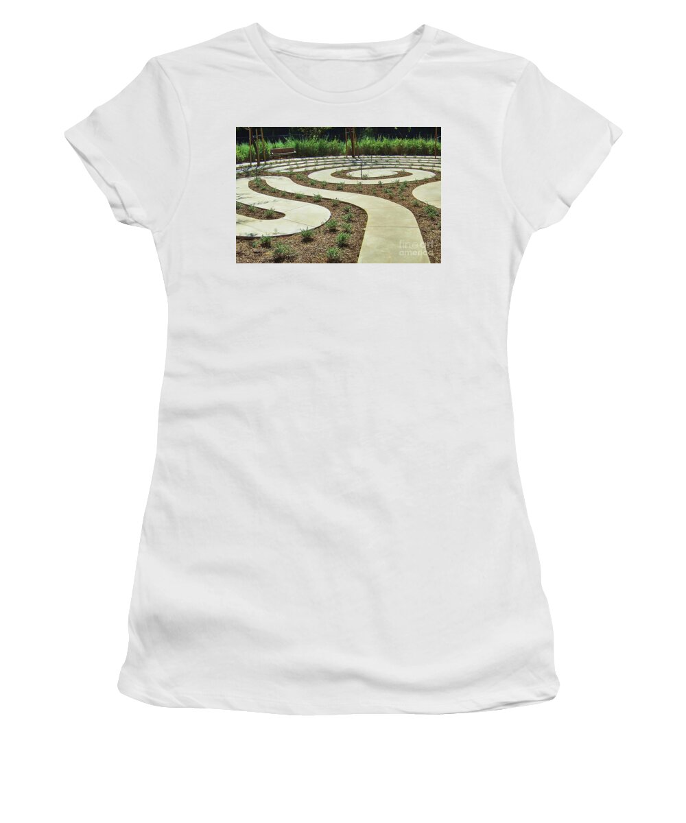 Labyrinth Women's T-Shirt featuring the photograph Labyrinth by Steve Ondrus