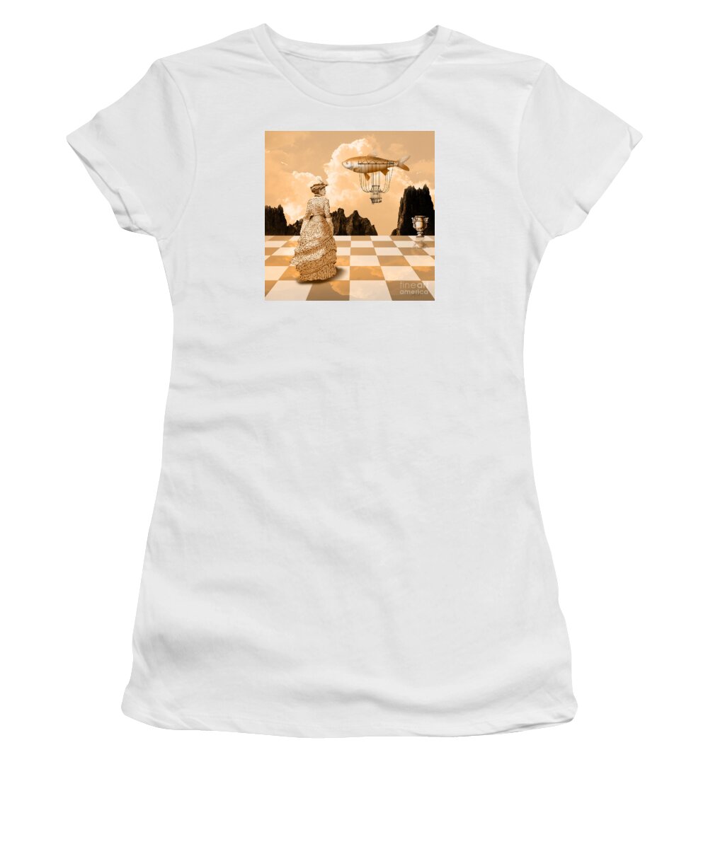 Lady Women's T-Shirt featuring the digital art Lady by Alexa Szlavics