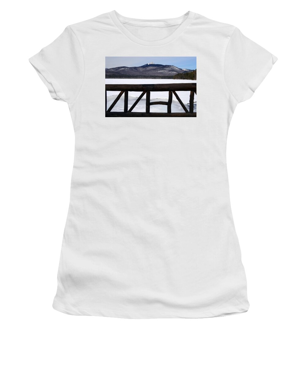 Chochura Women's T-Shirt featuring the photograph Lake Chochura in Winter by James Kirkikis
