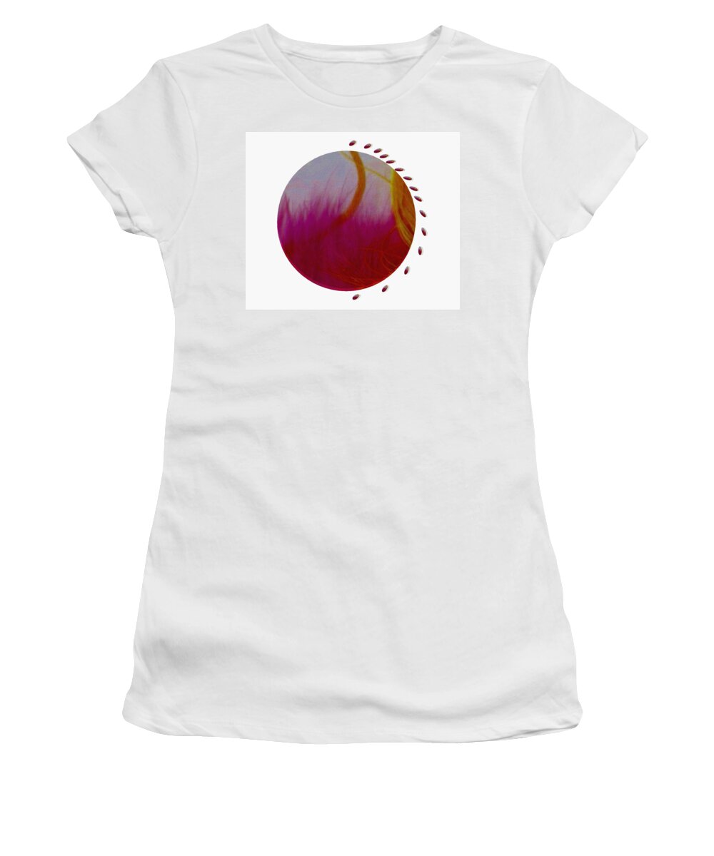 Painting Women's T-Shirt featuring the mixed media Landscape In Oriental Style by Pepita Selles