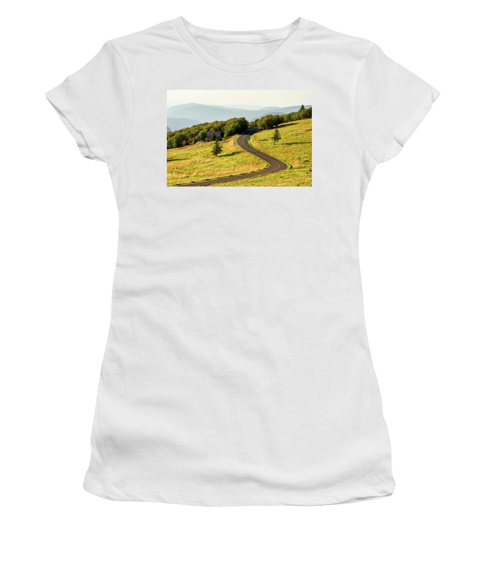 Mountain Landscape Women's T-Shirt featuring the photograph Landscape of the Vosges mountains - France by Paul MAURICE