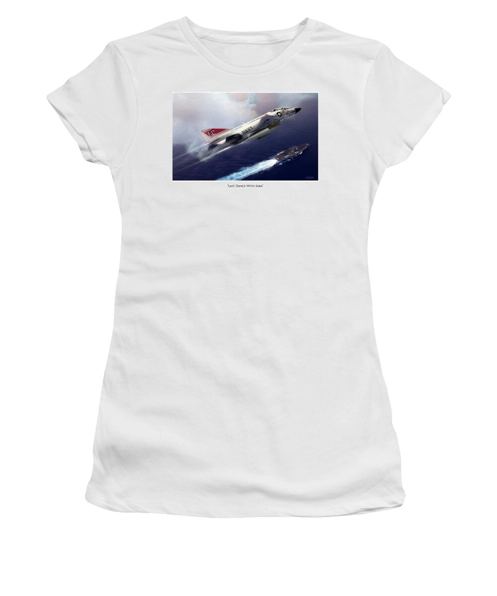 Aviation Women's T-Shirt featuring the digital art Last Dance With Sara V3 by Peter Chilelli