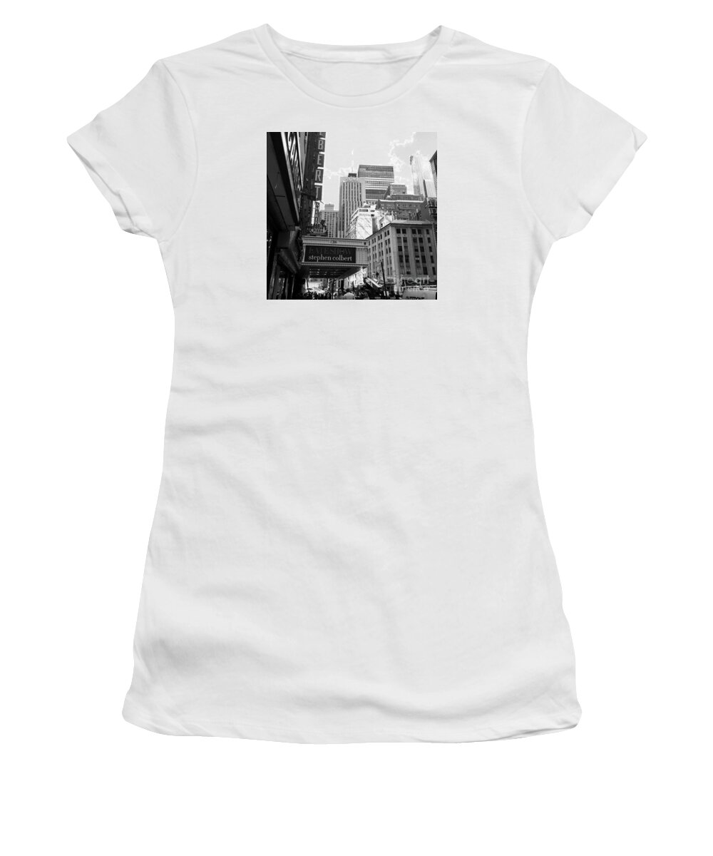 New York City Women's T-Shirt featuring the photograph Late Show NYC by Shelley Overton