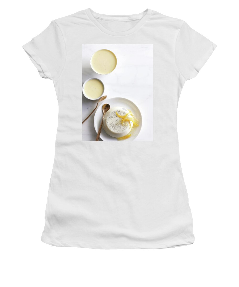 Lemon Women's T-Shirt featuring the photograph Lemon Panna Cotta by Romulo Yanes