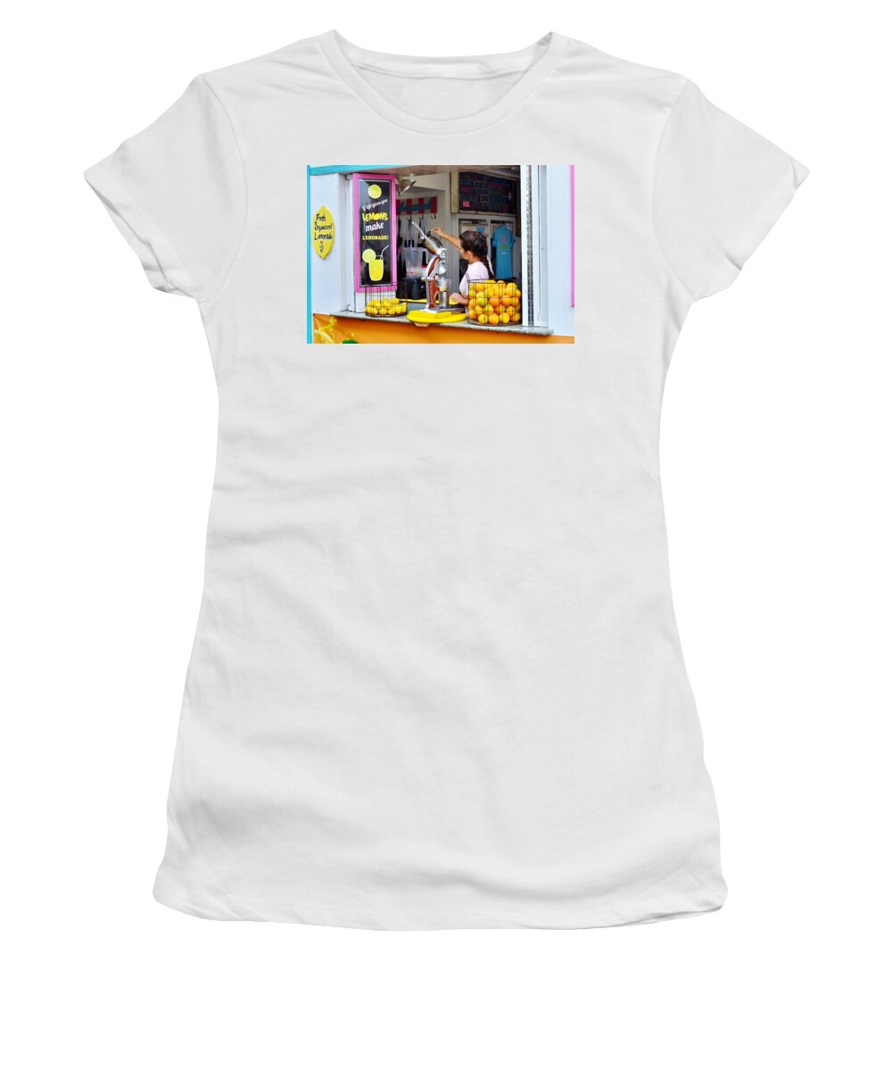 Shop Women's T-Shirt featuring the photograph Lemon's Make Lemonade - Rehoboth Beach Delaware by Kim Bemis