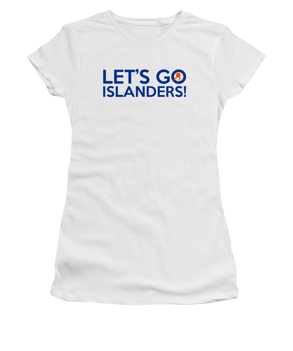 New York Islanders Women's T-Shirt featuring the painting Let's Go Islanders by Florian Rodarte