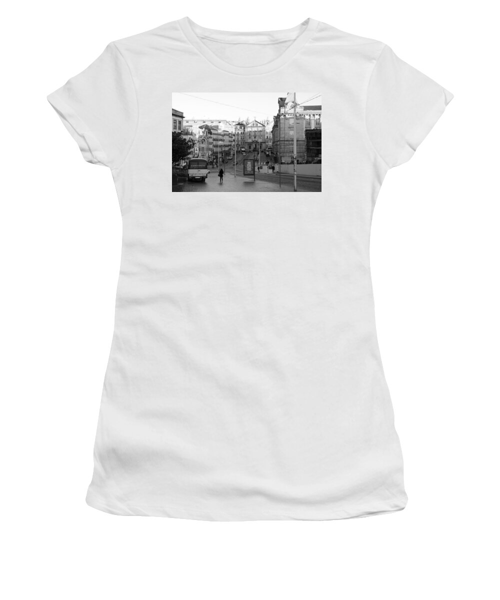 Porto Women's T-Shirt featuring the photograph Life is passing around us by Lukasz Ryszka