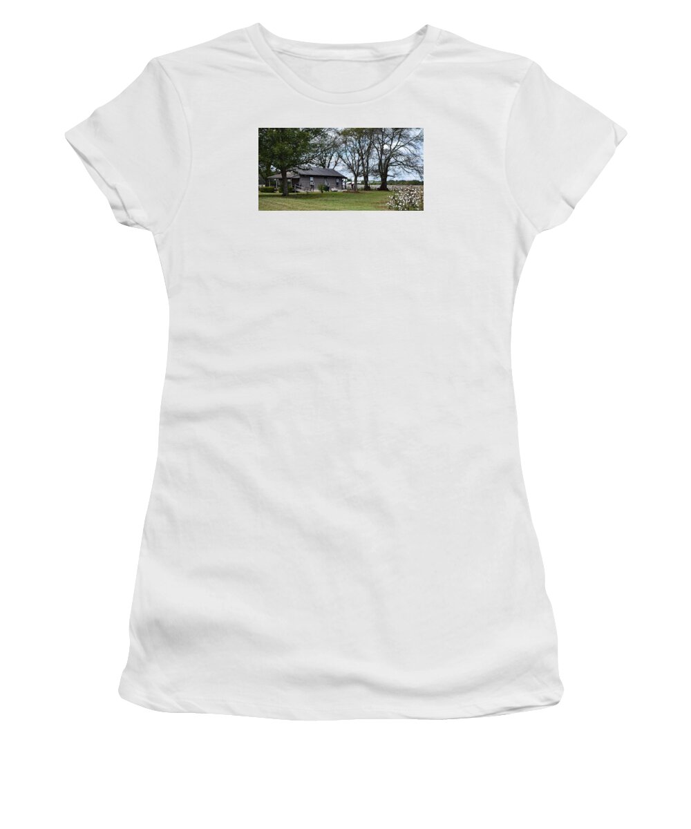 Nature Women's T-Shirt featuring the photograph Life On A Cotton Farm by DB Hayes