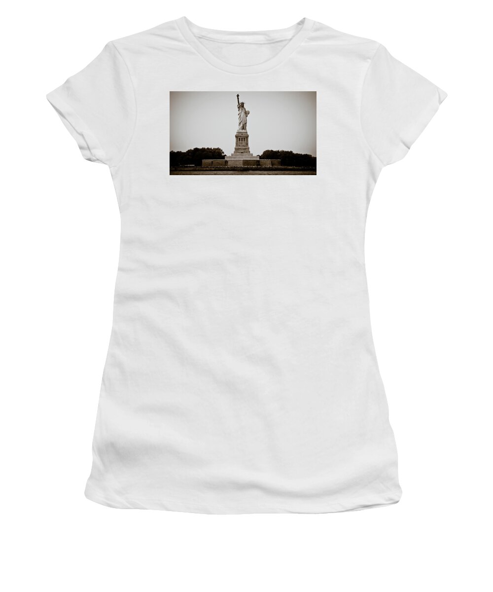 Lady Liberty Women's T-Shirt featuring the photograph Liftin' Me Higher by David Sutton