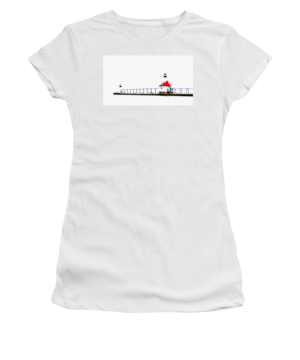 Lighthouse Women's T-Shirt featuring the photograph Lighthouse by Julie Lueders 