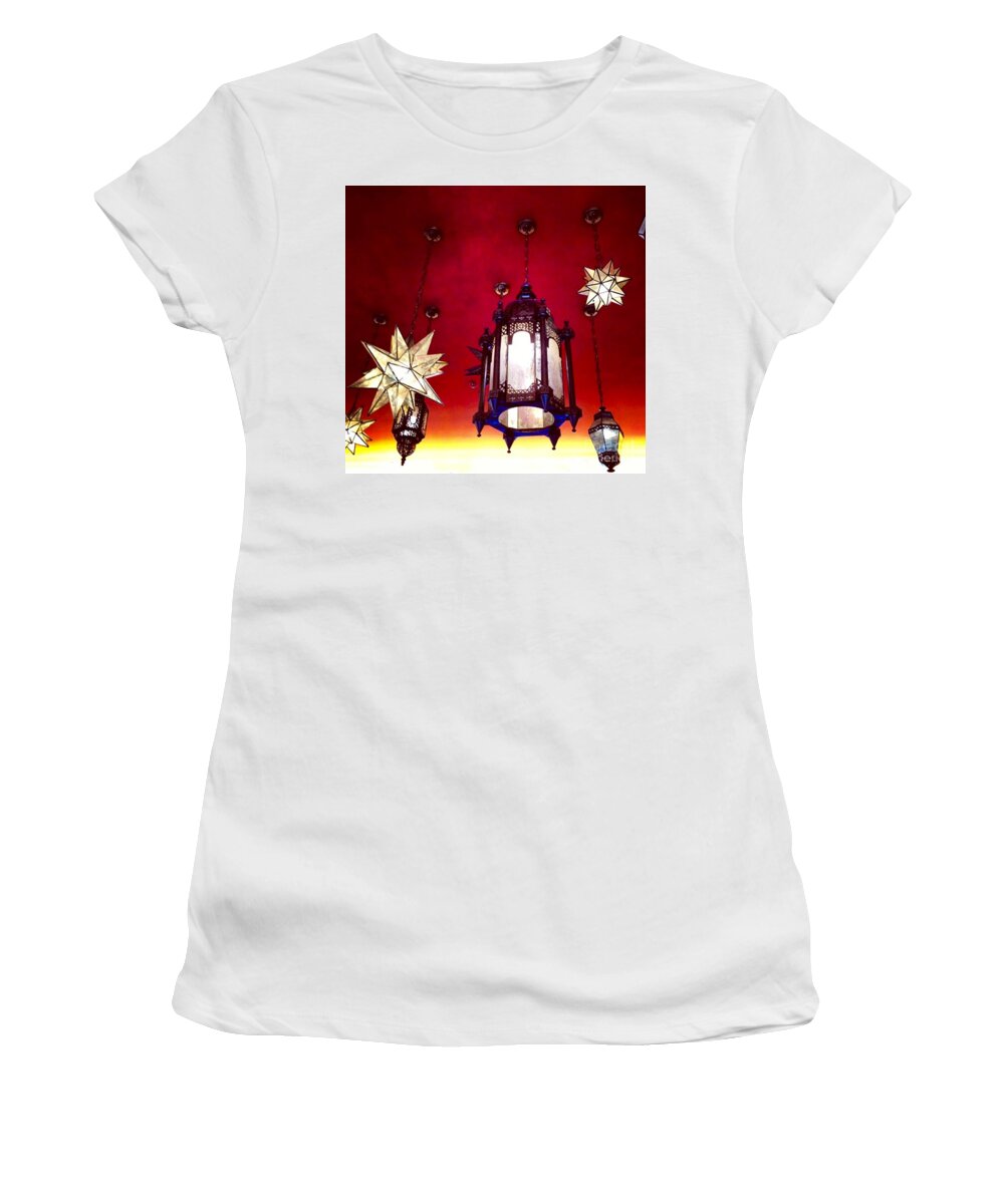 Lights Women's T-Shirt featuring the photograph Lights by Denise Railey