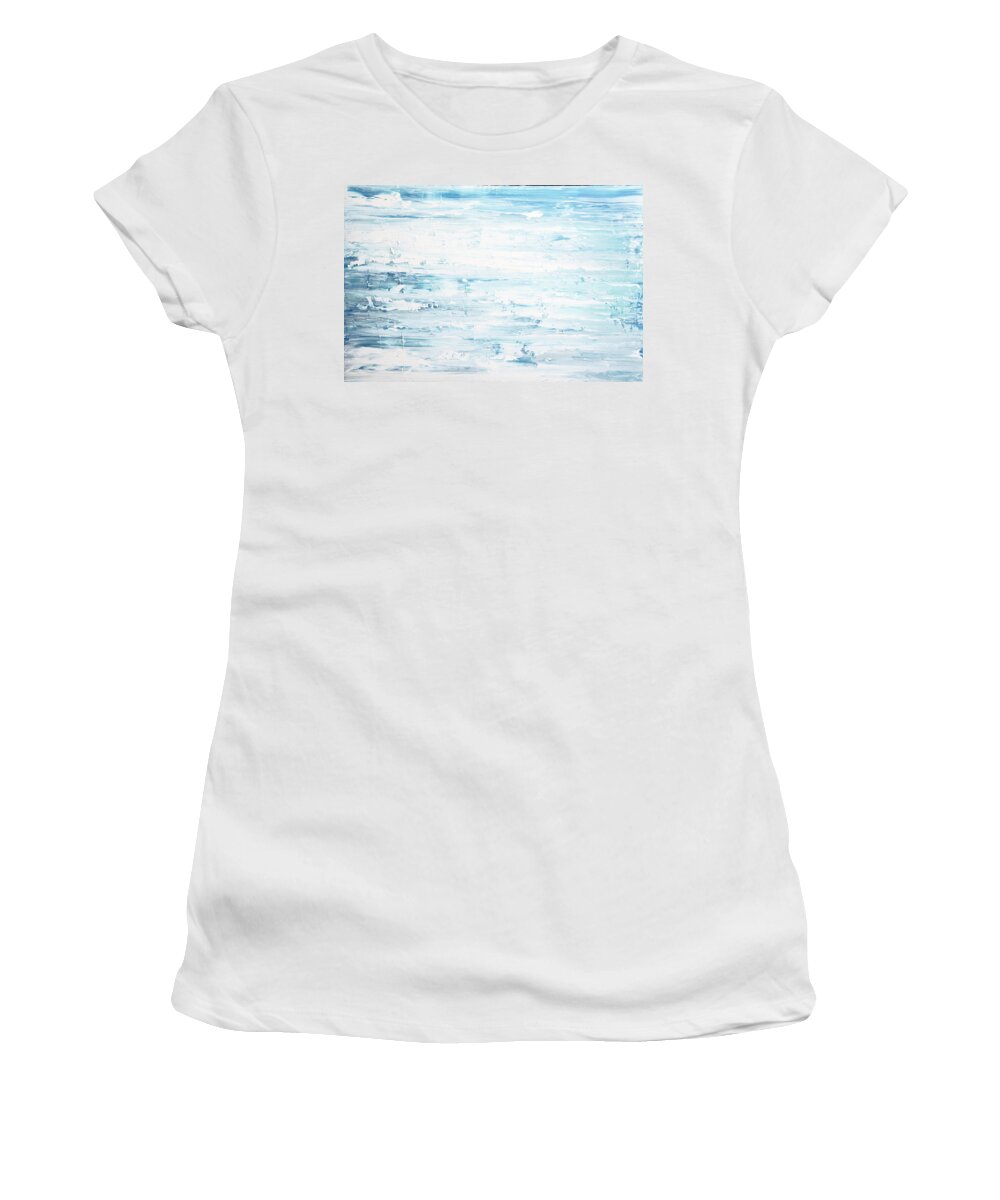Ocean Women's T-Shirt featuring the painting Like Cold Water to a Weary Soul by Linda Bailey