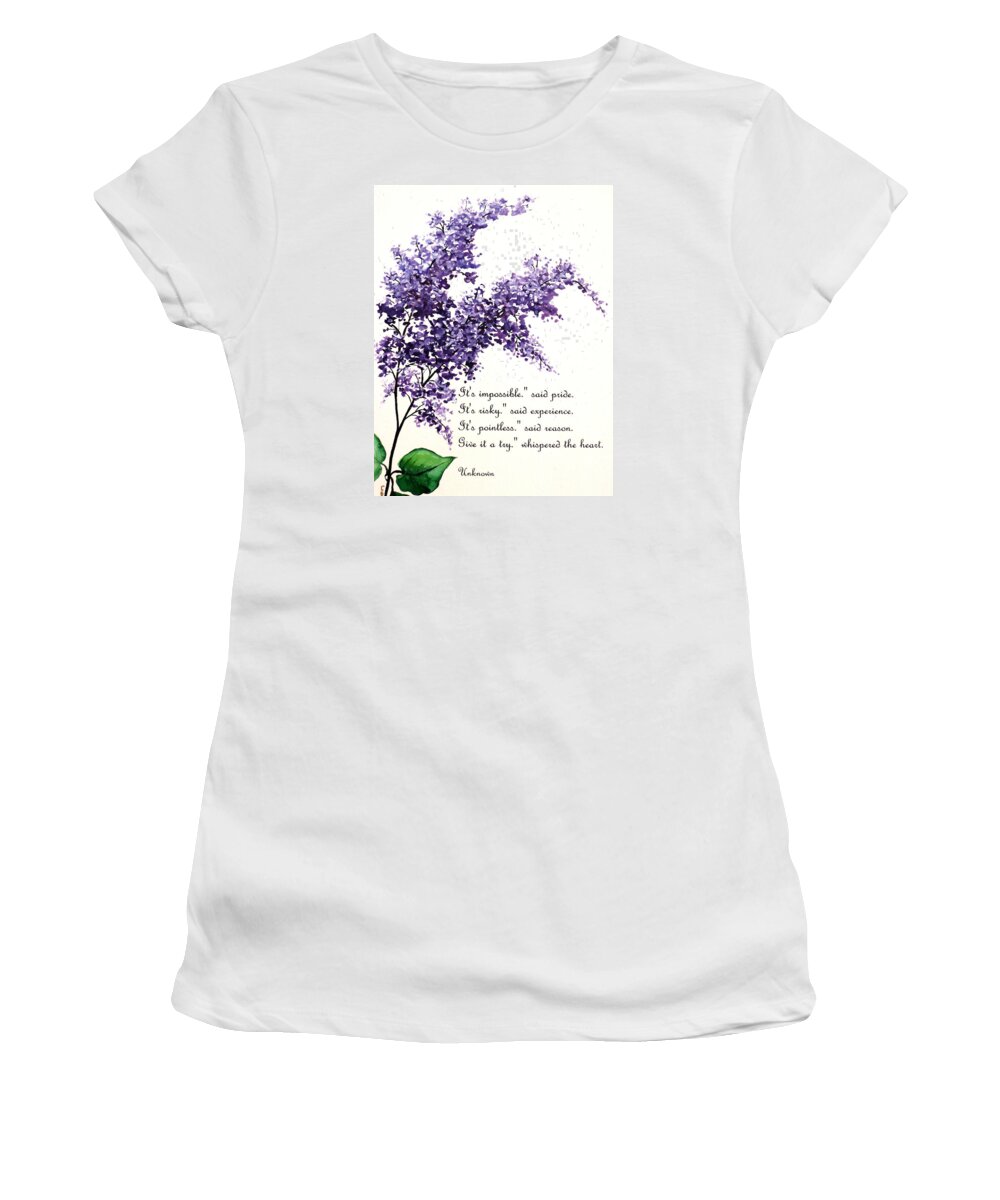 LILAC poem Women's T-Shirt by Karin Dawn Kelshall- Best - Pixels