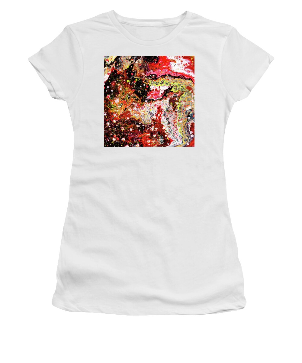 Abstract Women's T-Shirt featuring the painting Little Richard by Meghan Elizabeth