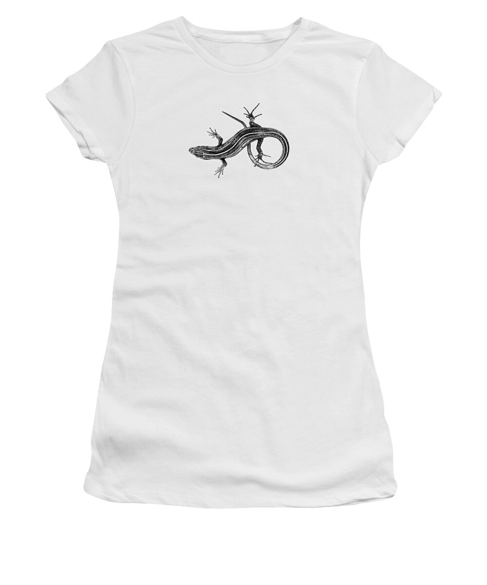 Lizard Women's T-Shirt featuring the digital art Lizard Drawing by Morgan Carter