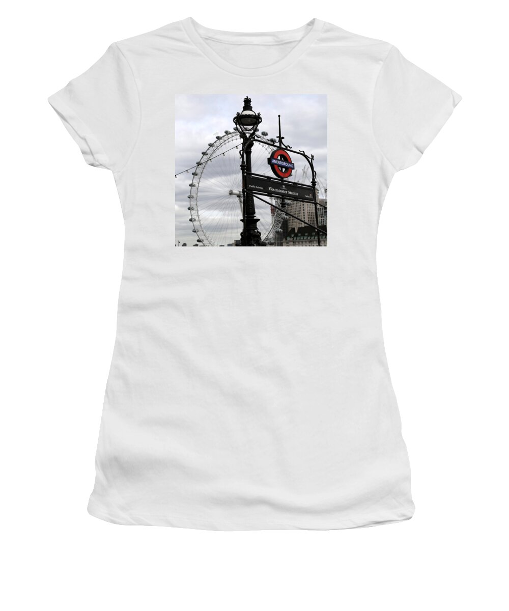 London Eye Women's T-Shirt featuring the photograph London Eye 1 by Andrew Fare