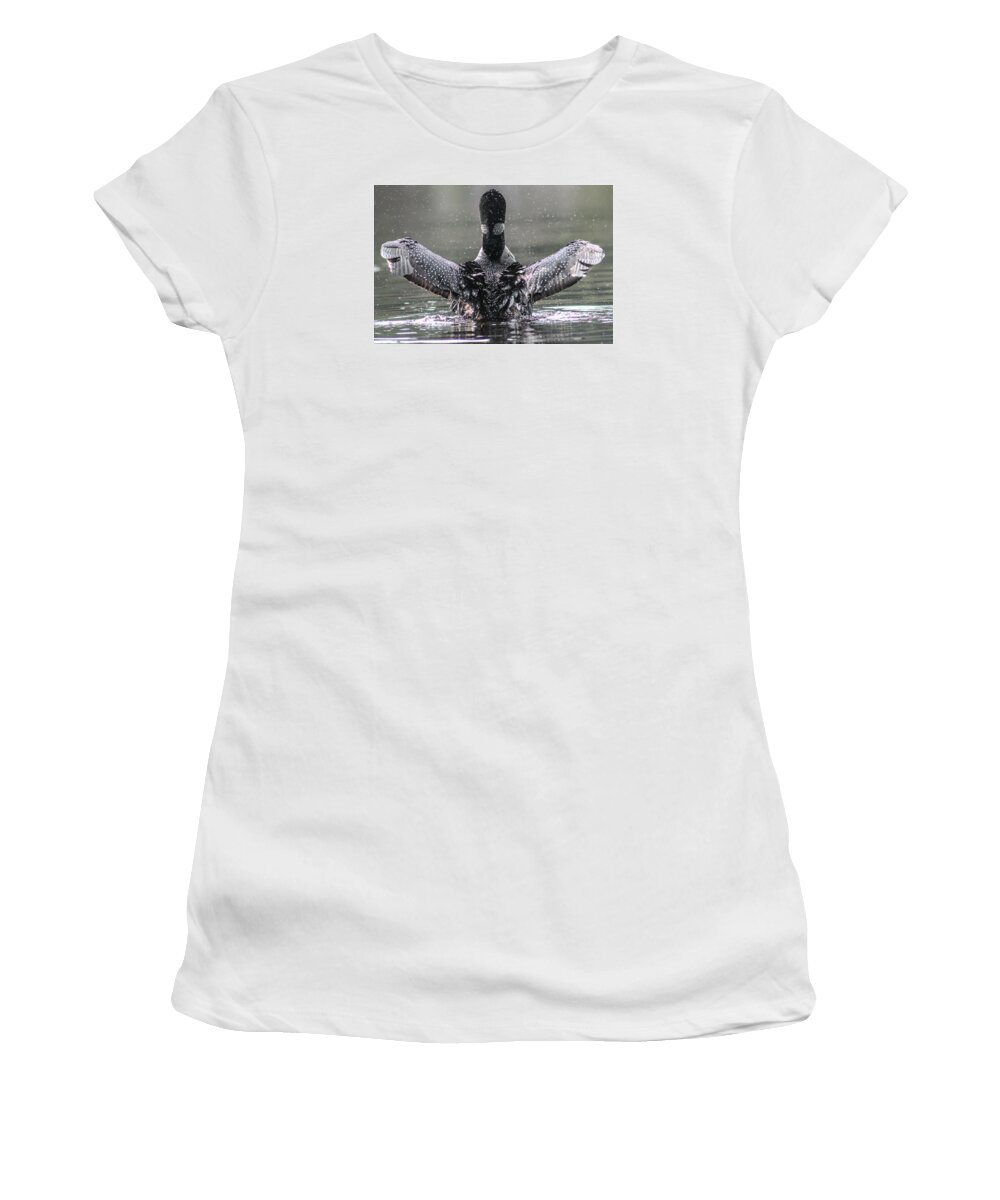 Loon Women's T-Shirt featuring the photograph Loon by Karl Anderson
