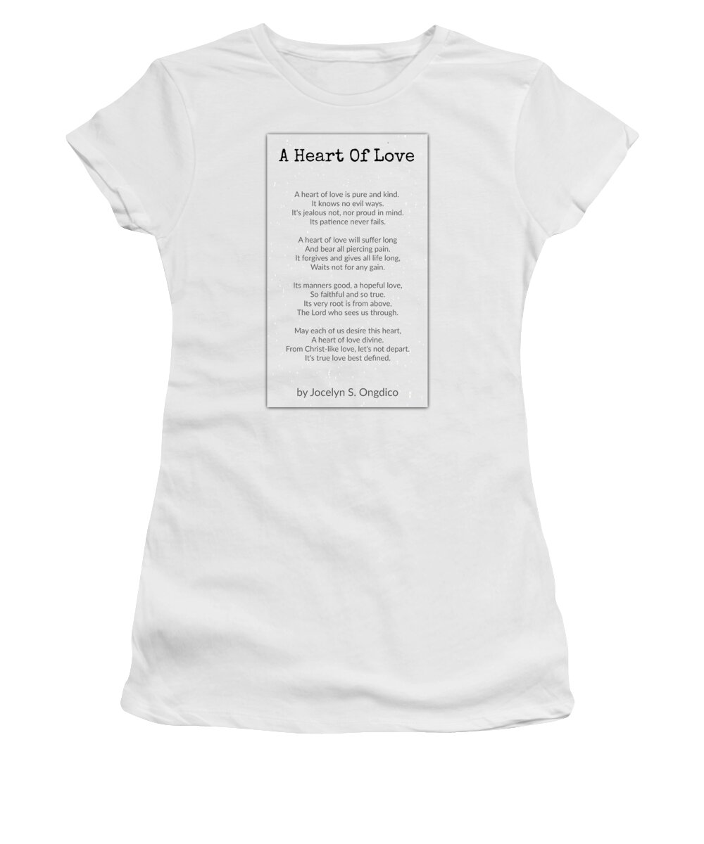  Women's T-Shirt featuring the photograph Love Heart by David Norman
