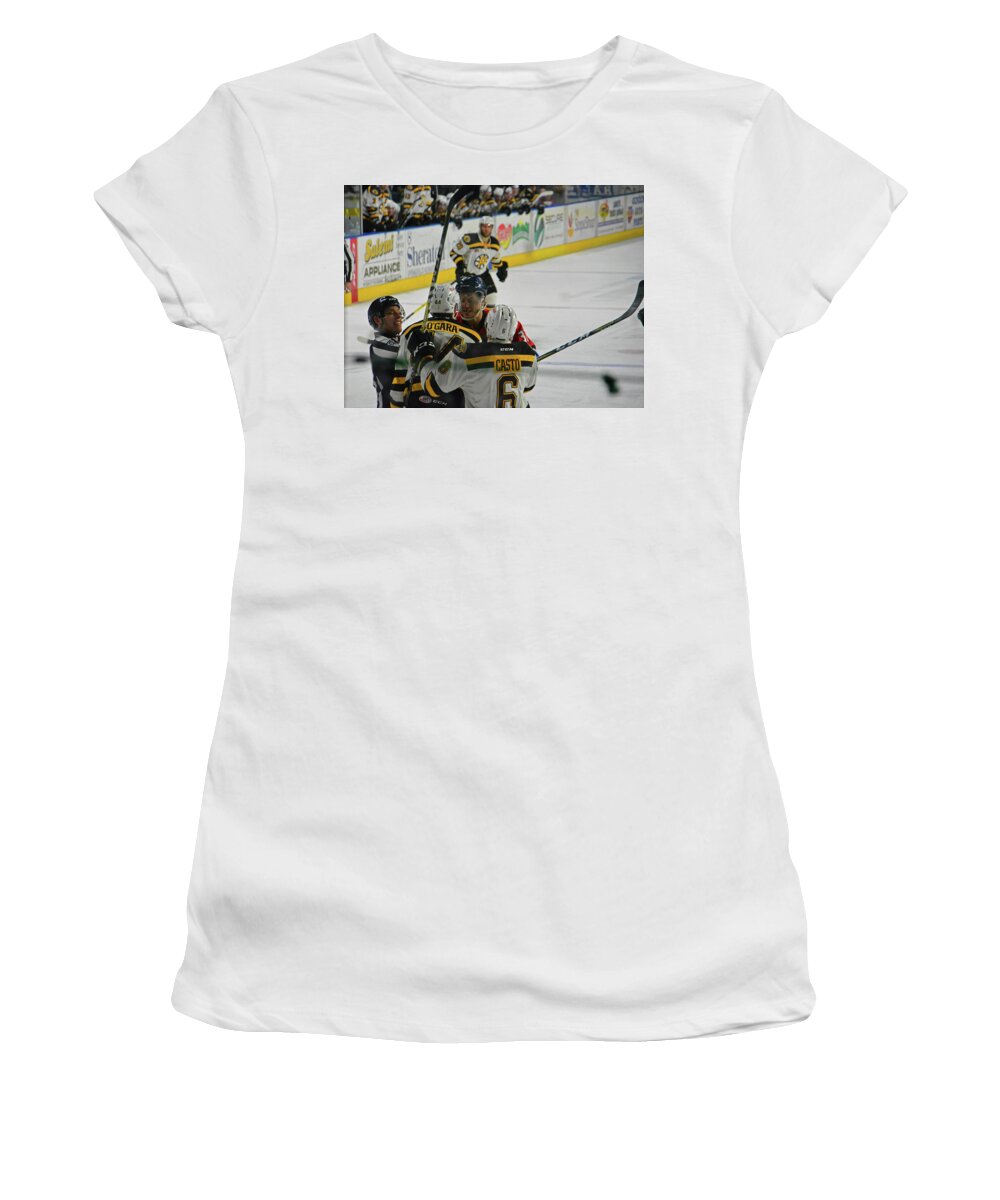 Sports Women's T-Shirt featuring the photograph Love on Ice by Mike Martin
