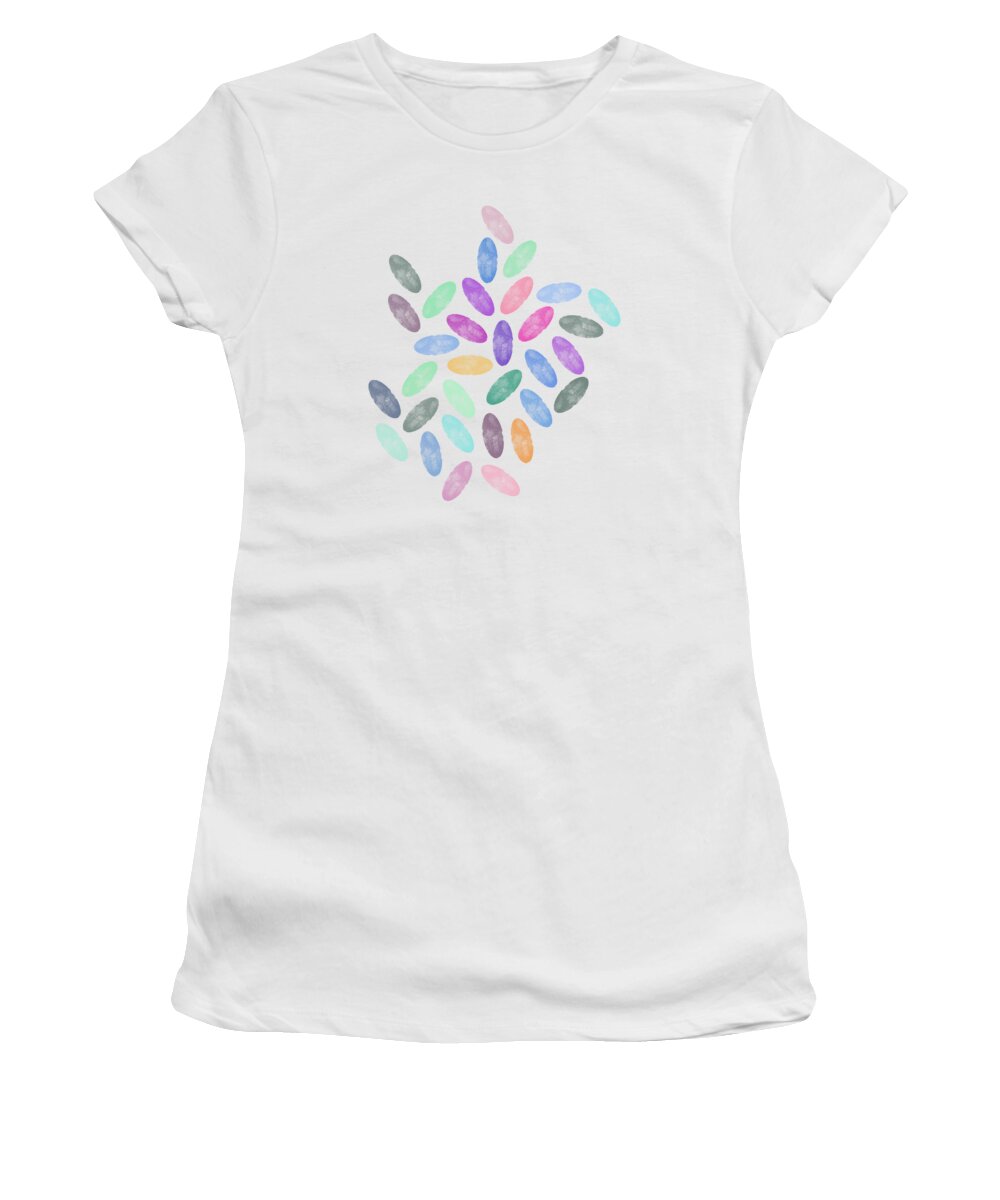 Color Women's T-Shirt featuring the painting Lovely Pattern VI by Amir Faysal