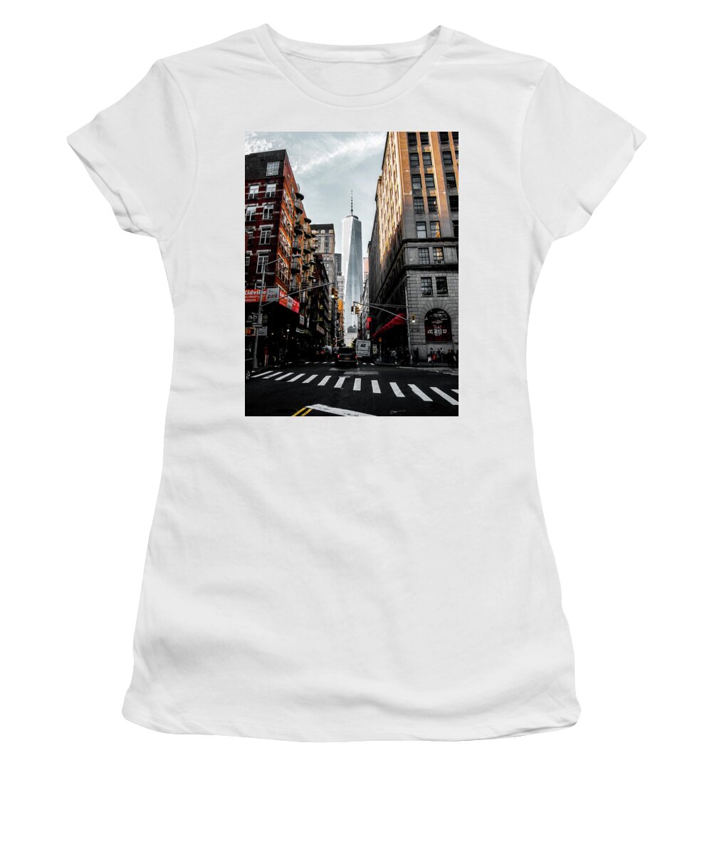 Nyc Women's T-Shirt featuring the photograph Lower Manhattan by Nicklas Gustafsson