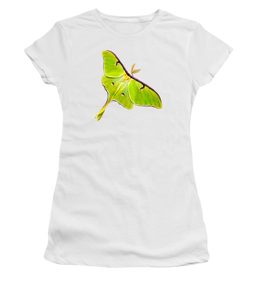 Luna Moth Women's T-Shirt featuring the photograph Luna Moth by Christina Rollo
