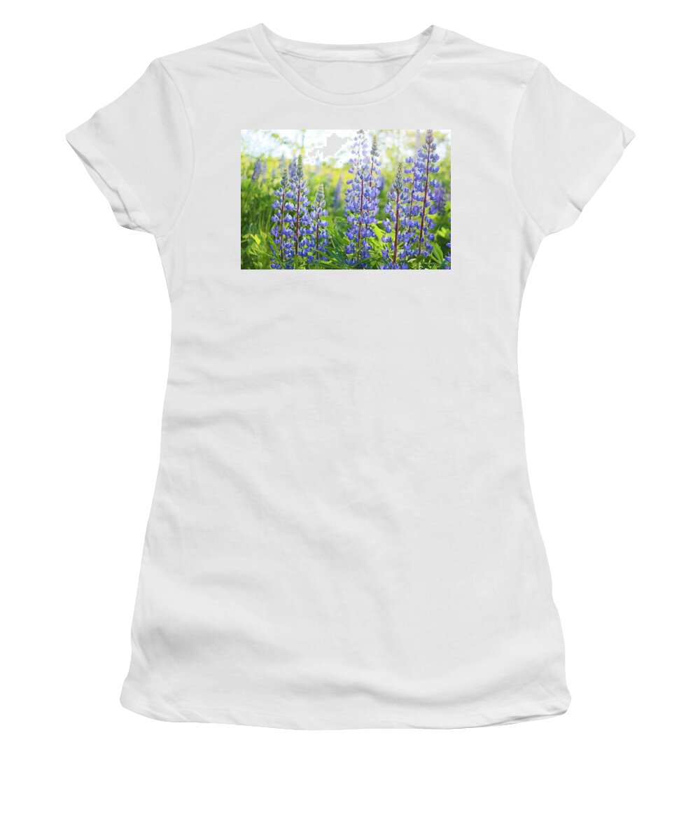 Lupines Women's T-Shirt featuring the photograph Lupines by Holly Ross