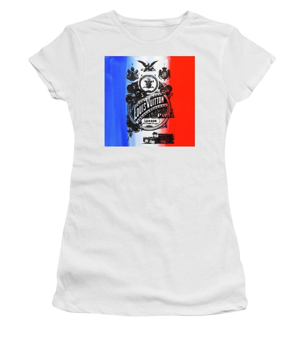 Acrylic Women's T-Shirt featuring the painting Made in France by Shane Bowden