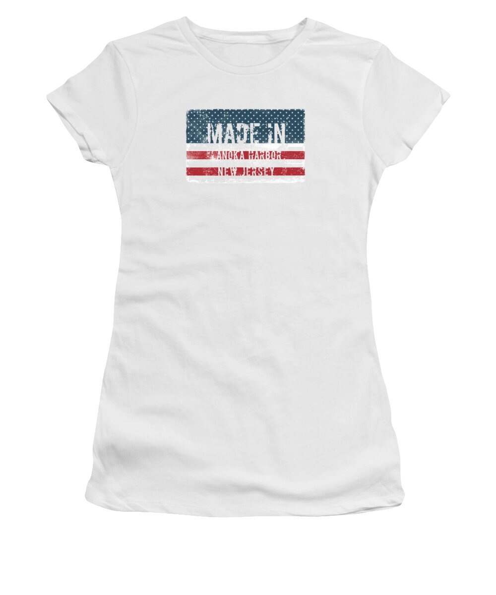 Lanoka Harbor Women's T-Shirt featuring the digital art Made in Lanoka Harbor, New Jersey by Tinto Designs