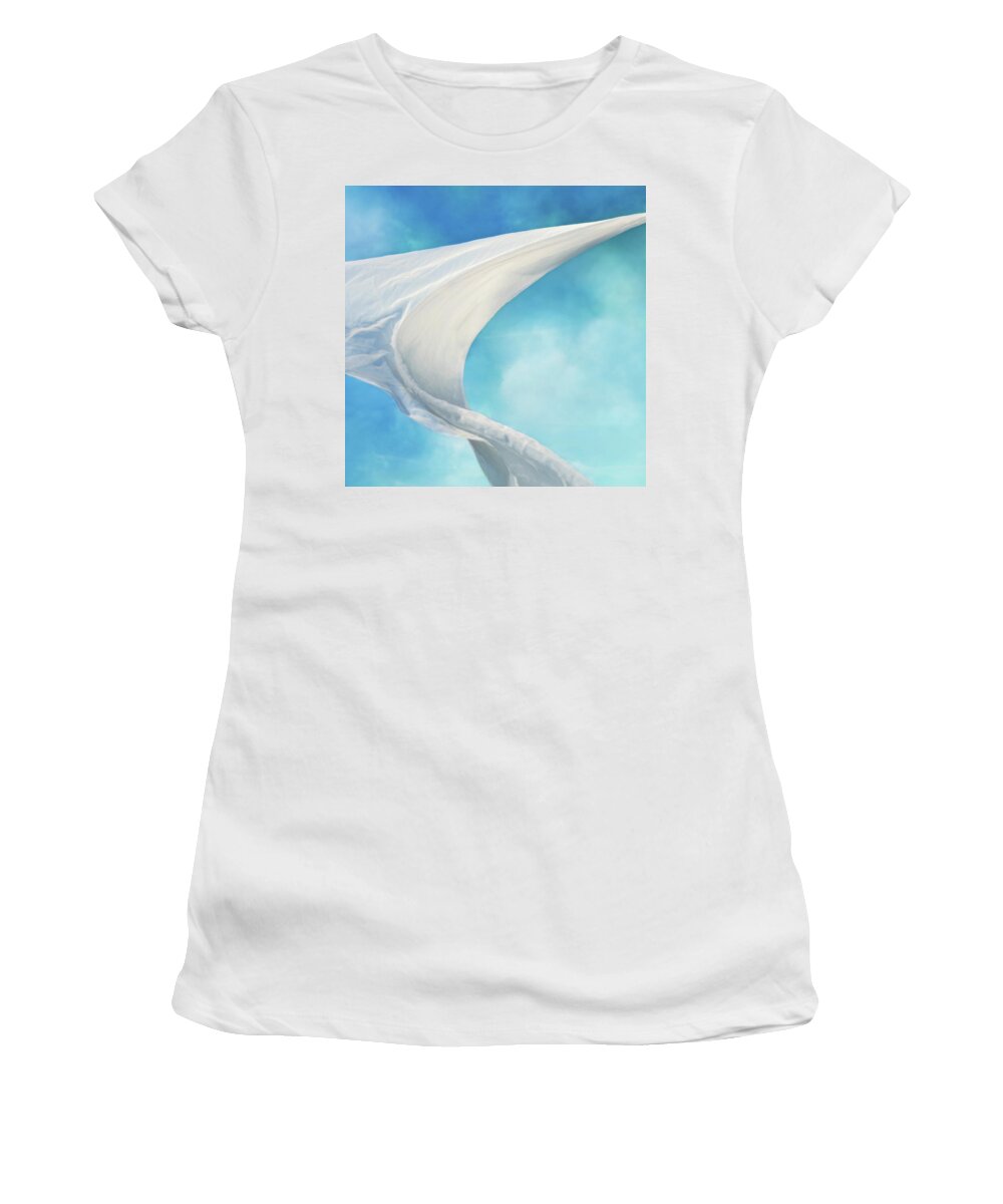 Sailing Women's T-Shirt featuring the photograph Mainsail by Laura Fasulo