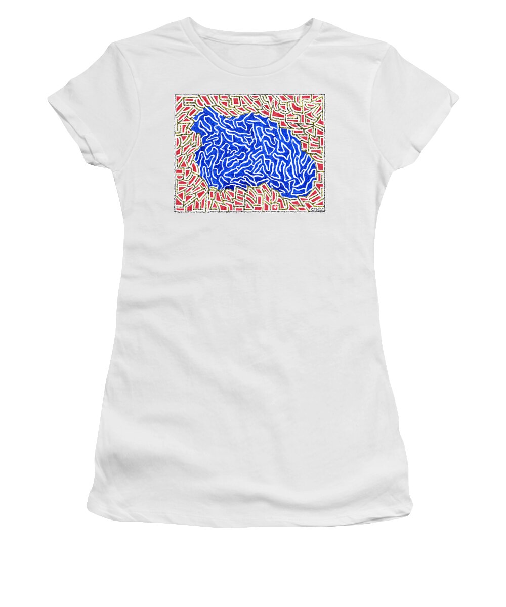 Mazes Women's T-Shirt featuring the drawing Manifestation by Steven Natanson