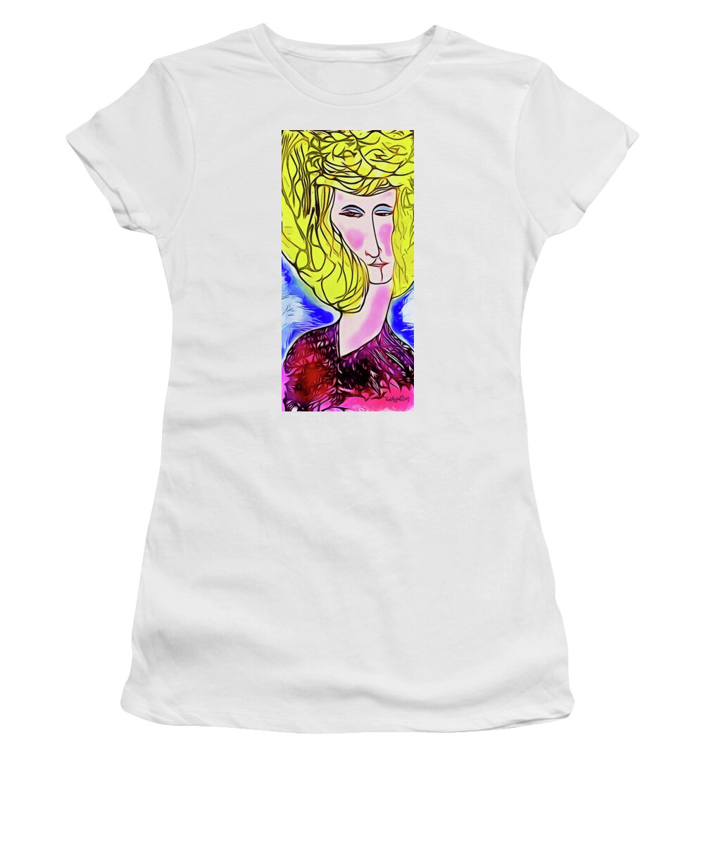 Painting Women's T-Shirt featuring the digital art Maria by Ted Azriel
